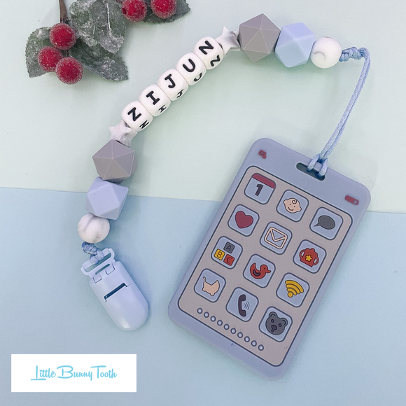 Pacifier Clip Set - Blue Phone (BP001)