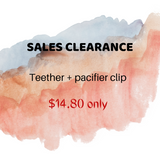 Teether + Pacifier Clip (Sales Clearance)