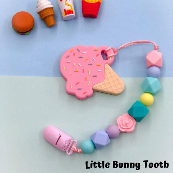 Pacifier Clip Set - Pink Ice Cream (PIC003)