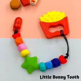 Pacifier Clip Set - French Fries with big star (FF002)