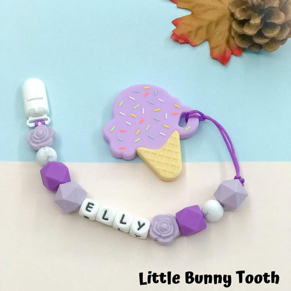 Pacifier Clip Set - Purple Ice Cream (PIC001)