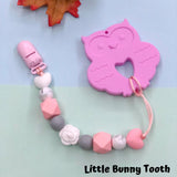 Pacifier Clip Set - Large Pink Owl (LPO001)