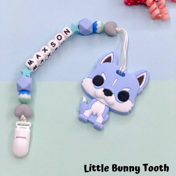 Pacifier Clip Set - Blue Husky (BH001)