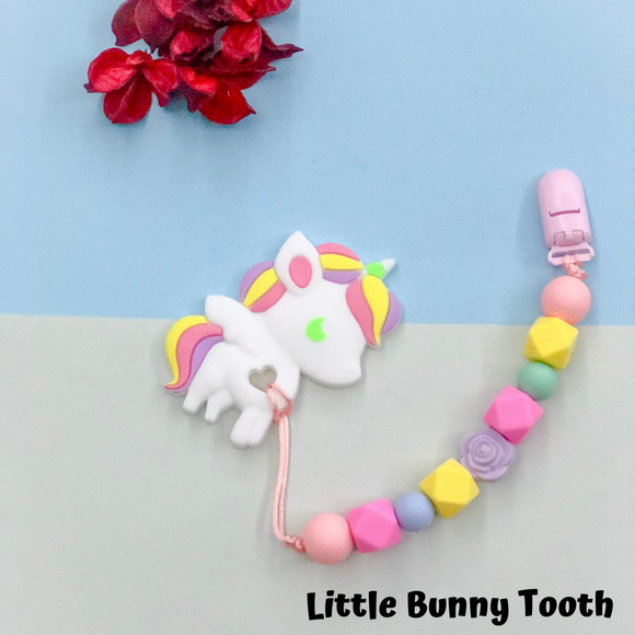 Pacifier Clip Set - Pastel Unicorn (PU003)