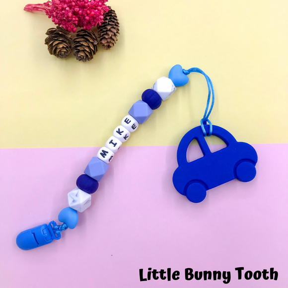 Pacifier Clip Set - Royal Blue Car (RBC001)