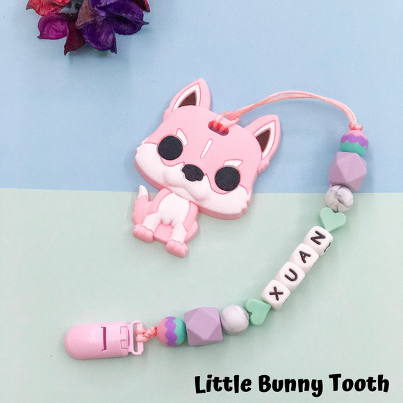 Pacifier Clip Set - Pink Husky (PHD002)