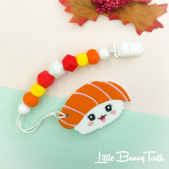 Pacifier Clip Set - Salmon Sushi Teether (SST001)