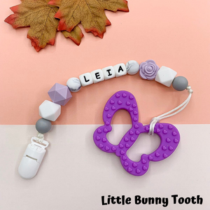 Pacifier Clip Set - Lavender Butterfly (LB001)
