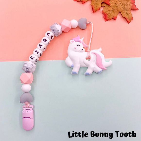 Pacifier Clip Set - Pastel Lovely Unicorn (PLA001)