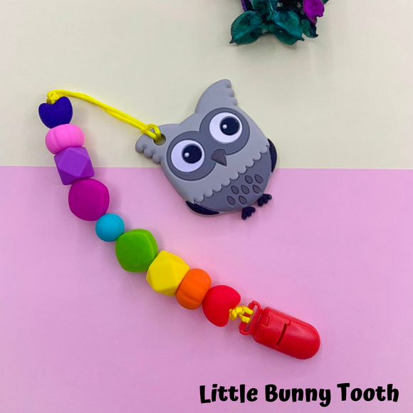 Pacifier Clip Set - Grey Owl (GO001)