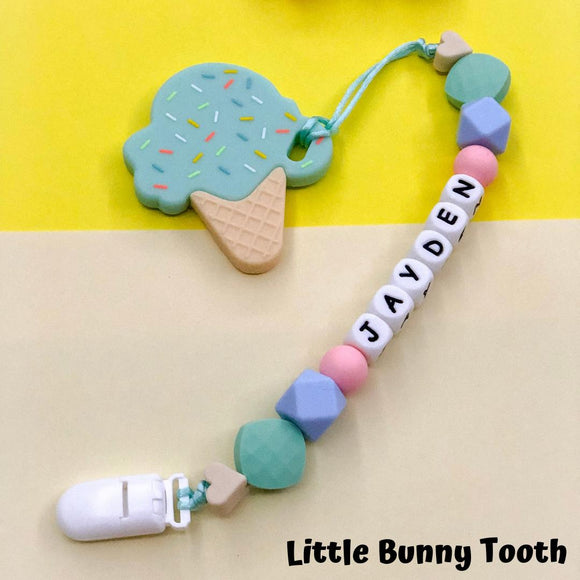Pacifier Clip Set - Mint Ice Cream (MIC001)
