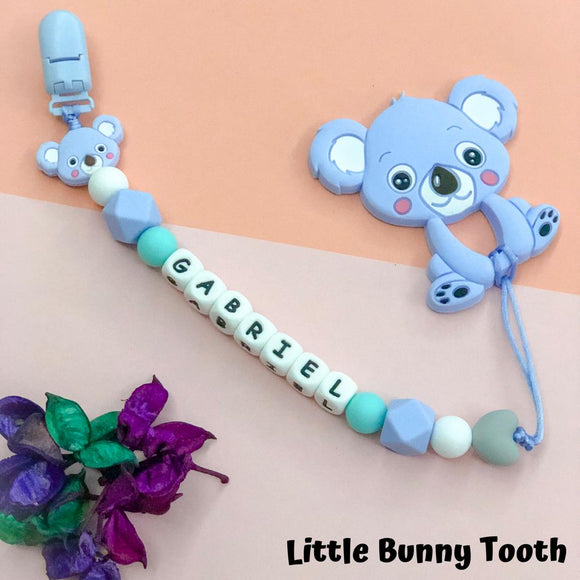 Pacifier Clip Set - Light Blue Koala (LBK001)