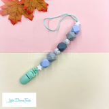 Pacifier Clip Set - Mint Train (MT001)