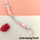 Pacifier Clip Set - Pink Raccoon (PR004)