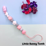 Pacifier Clip Set - Large Pink Owl (LPO001)