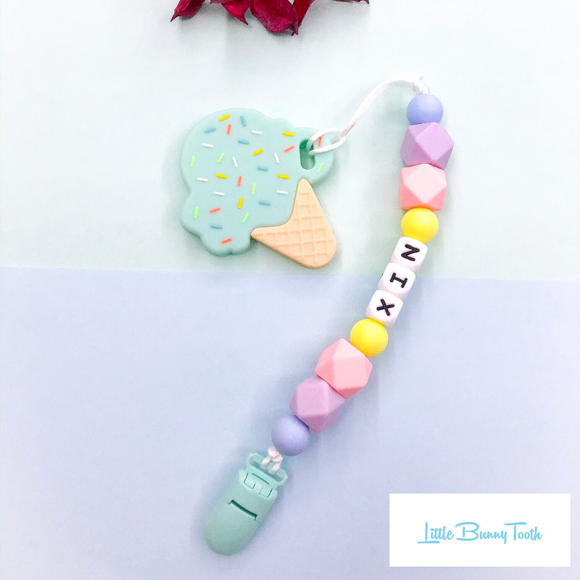 Pacifier Clip Set - Mint Ice cream (MIC003)