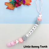 Pacifier Clip Set - PINK PRETZEL (PP001)