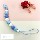 Pacifier Clip Set - Blue Bun Bun Bunny (BBBB001)