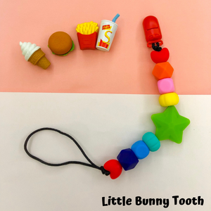 Pacifier Clip Set - French Fries with big star (FF002)
