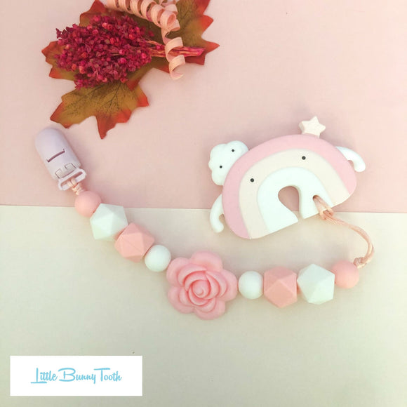 Pacifier Clip Set - Pastel Rainbow (PRP001)