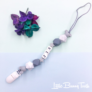 Pacifier Clip Set - Light Grey Husky (LGHD001)