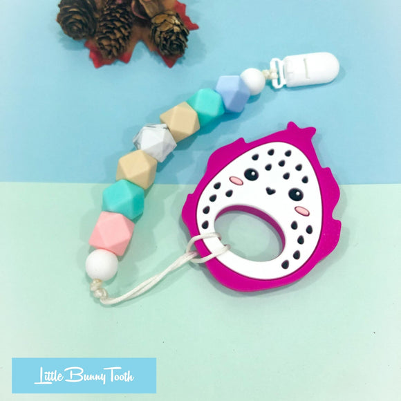 Pacifier Clip Set - Pitaya aka DragonFruit (PDF001)