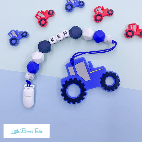 Pacifier Clip Set - Sky Blue Truck (SBT001)